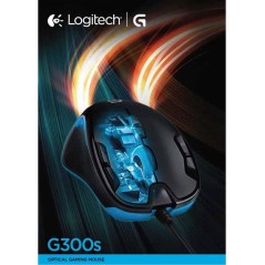 Logitech Gaming Mouse G300s - Optisk Kabling Sort Bl - Perfekt Præcision og Komfort til Gaming!